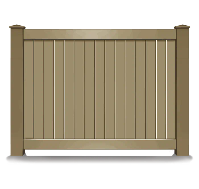Adobe solid vinyl privacy fence panel