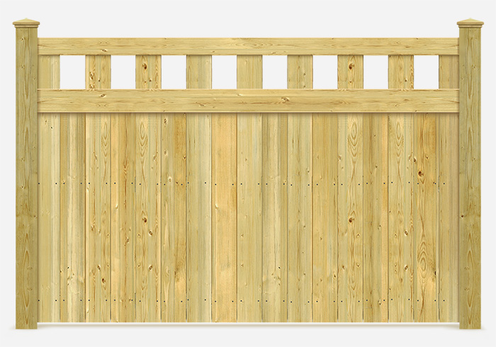 Alternating Pickets Wood Fence Contractor in Ottawa and Gatineau