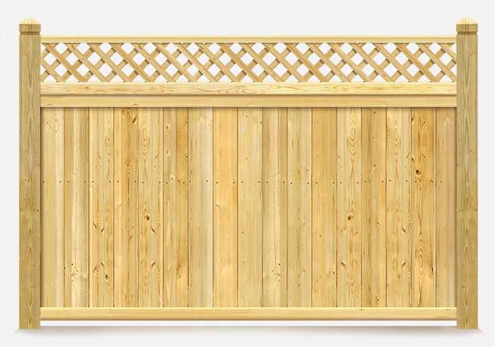 Lattice Top Wood Fence Contractor in Ottawa and Gatineau